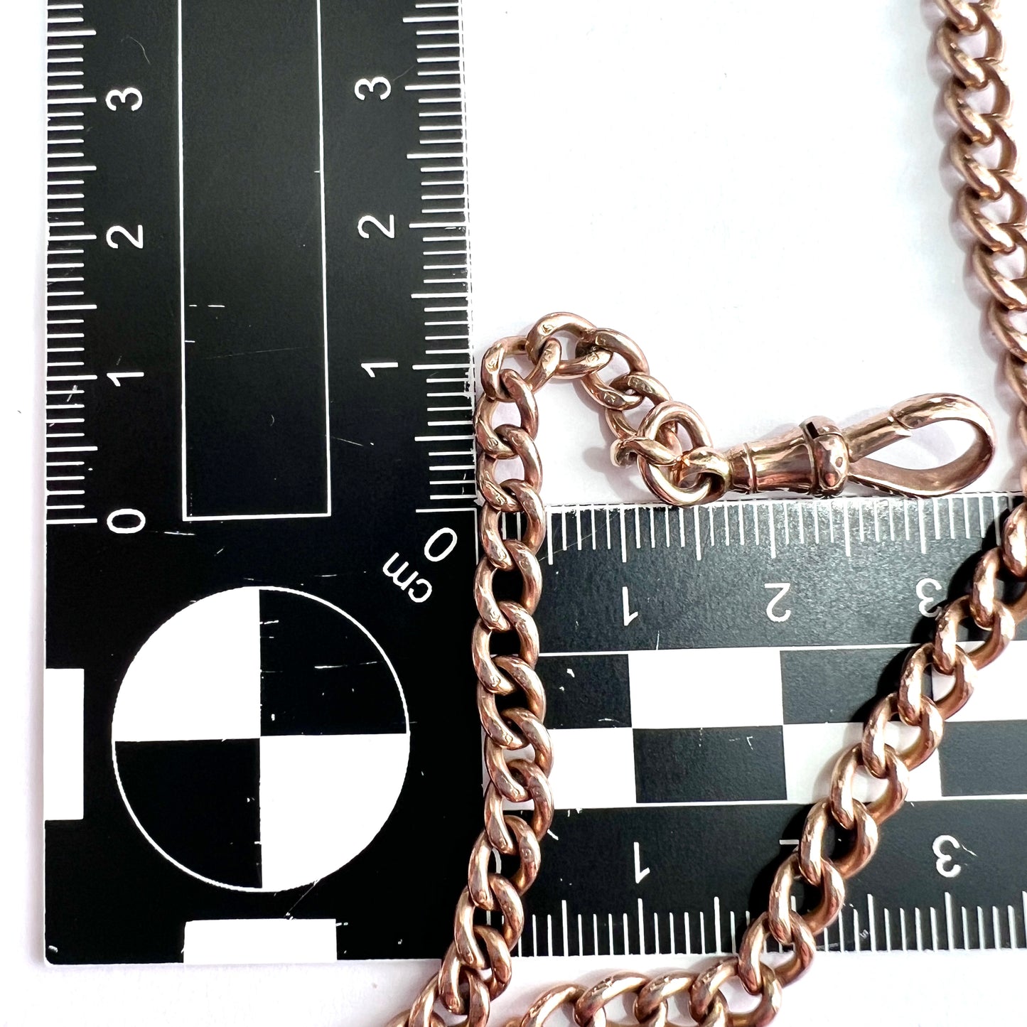 Victorian 9CT Gold Curb Chain Necklace with Dog Clip