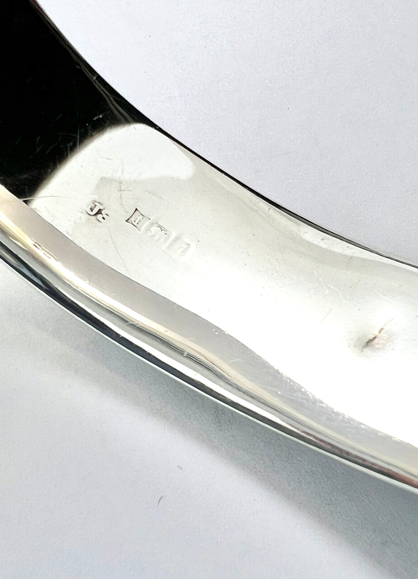 Vintage Sterling Silver Floral Hinged Bangle