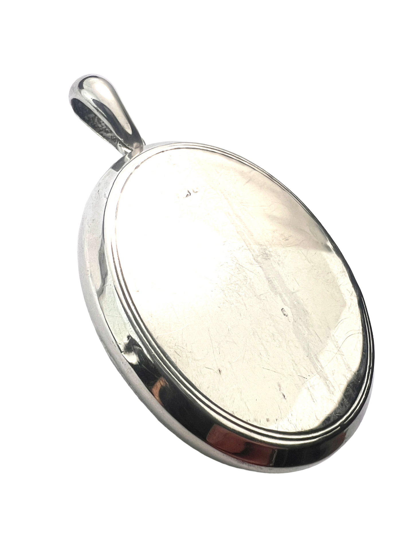 Large Victorian Silver Crucifix Locket Pendant