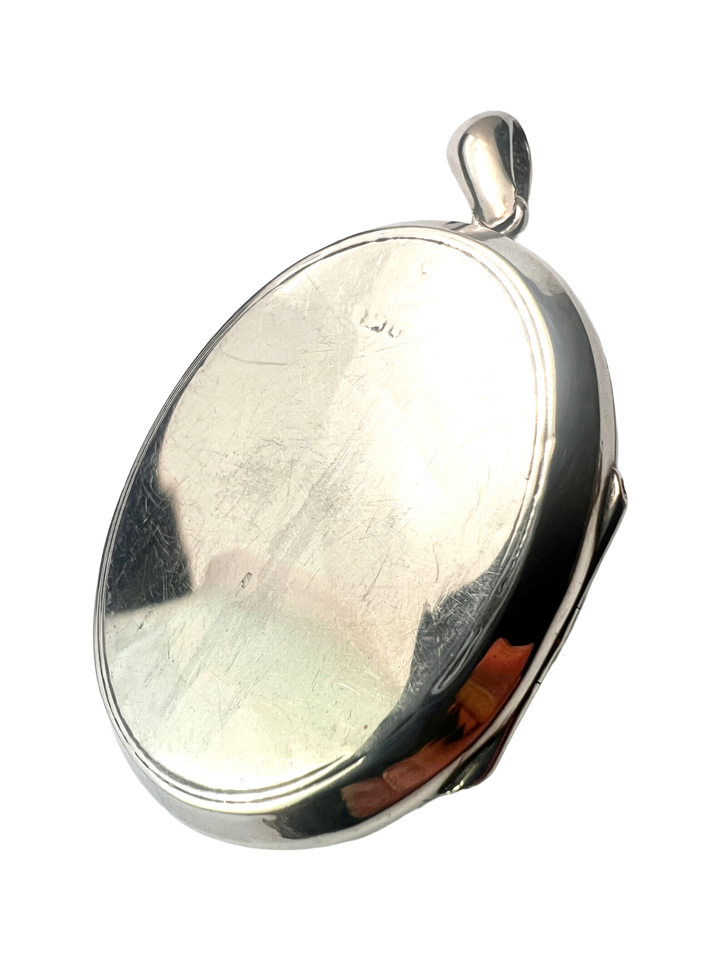 Large Victorian Silver Crucifix Locket Pendant