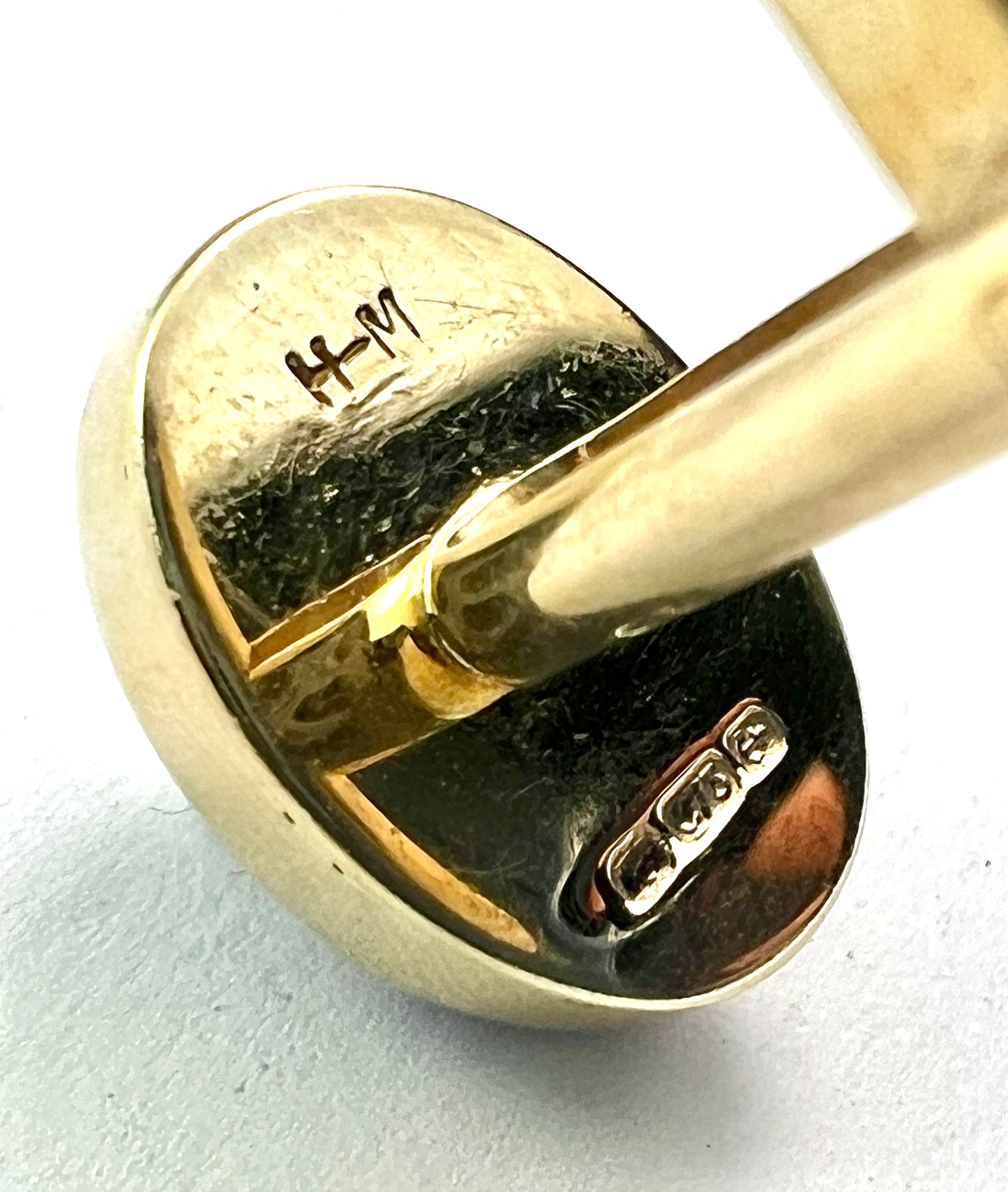 Vintage 9CT Gold Amethyst Hinged Cufflinks