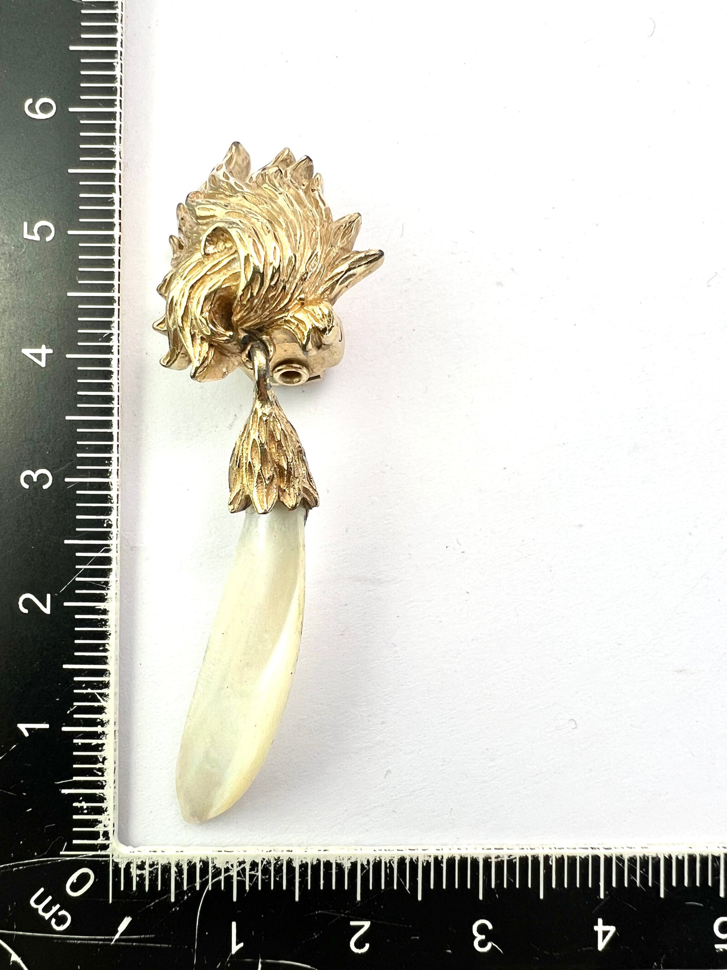 Vintage Marcel Boucher Mother of Pearl Ear Clips