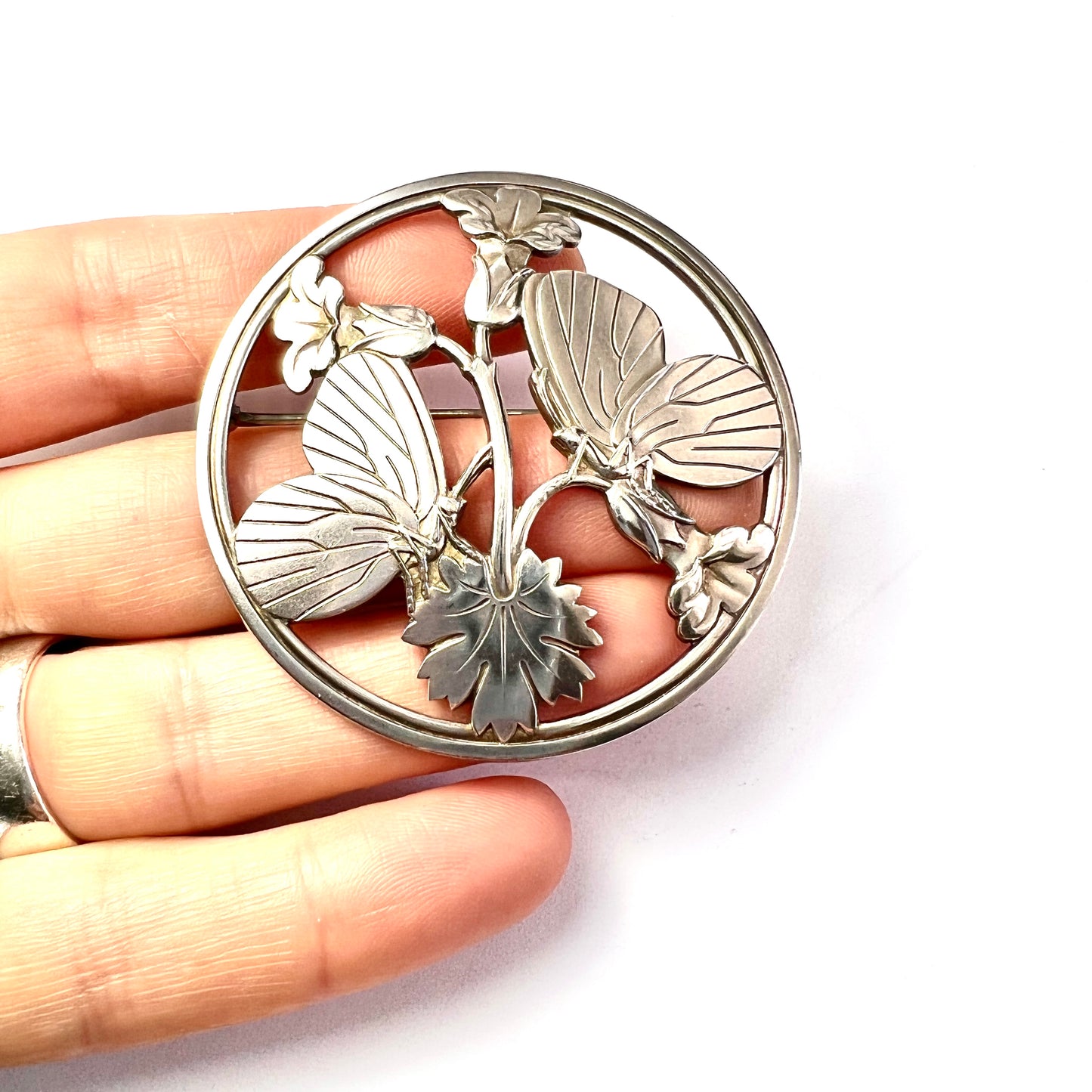 Vintage Arno Malinowski for Georg Jensen Moonlight Blossom Brooch