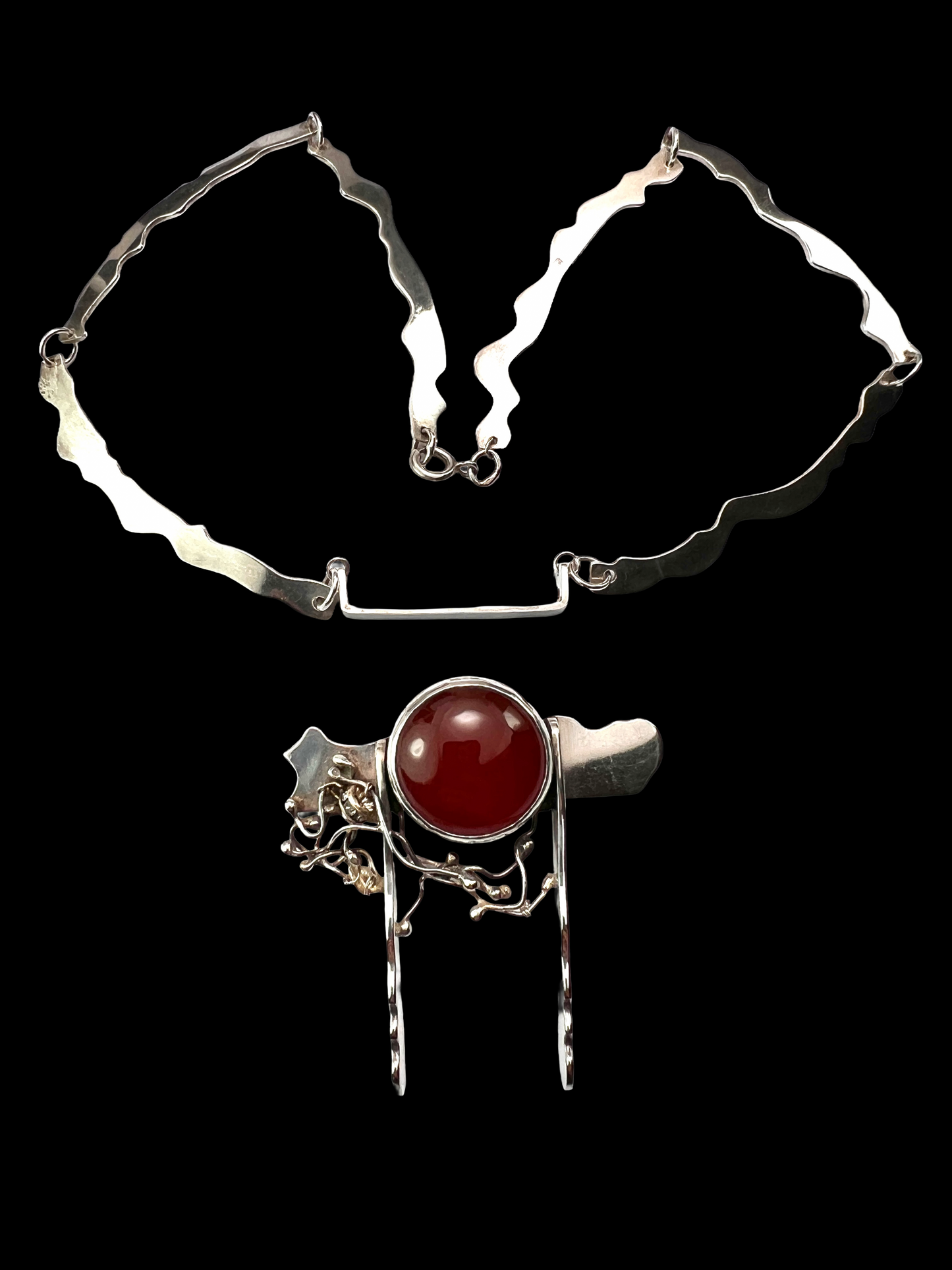Vintage Modernist Scottish Silver Necklace/Brooch