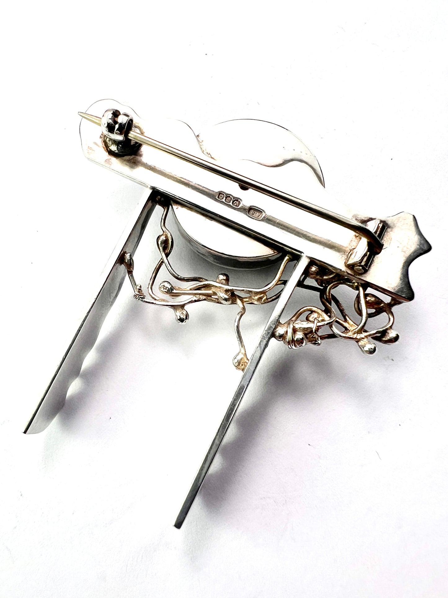 Vintage Modernist Scottish Silver Necklace/Brooch