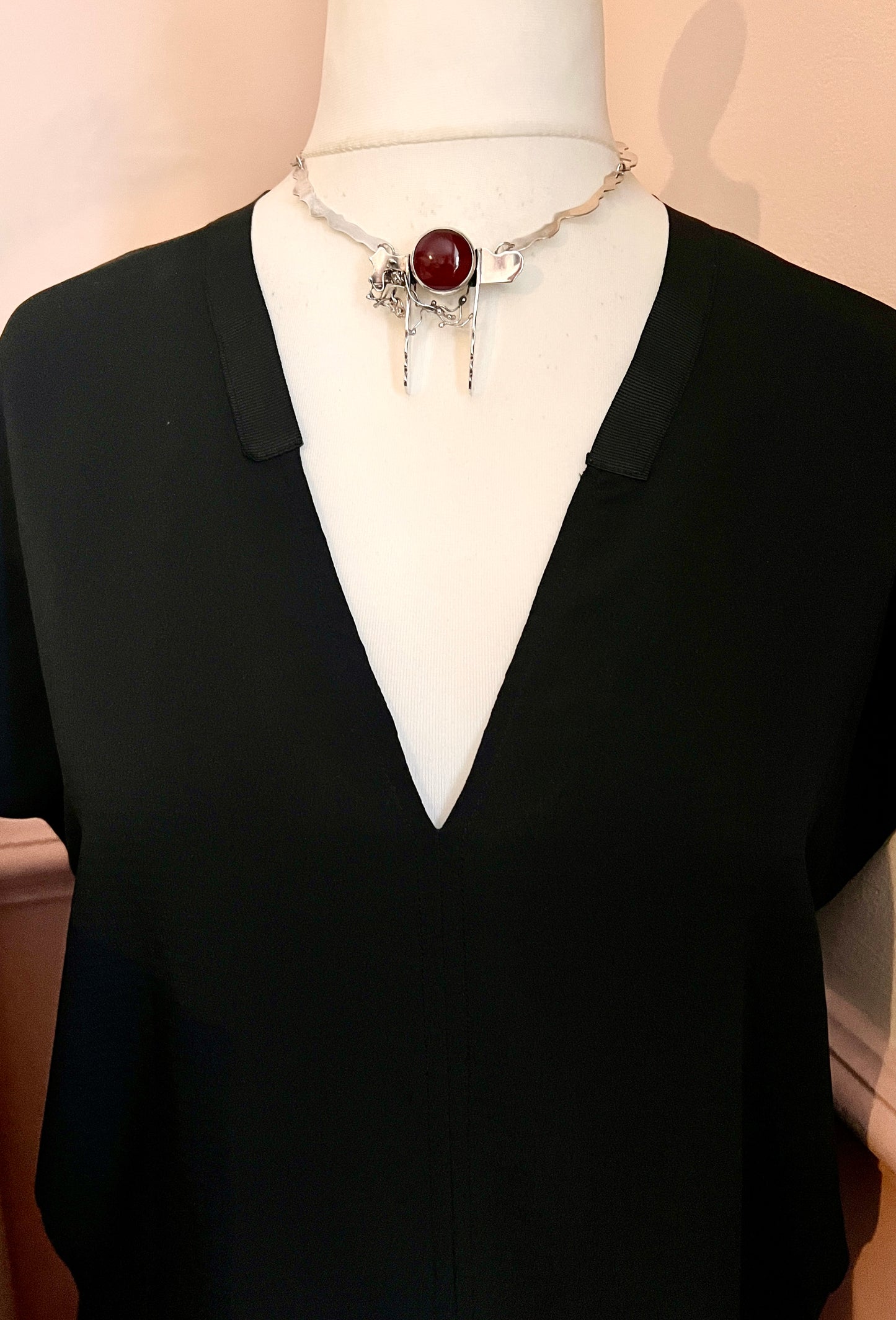 Vintage Modernist Scottish Silver Necklace/Brooch