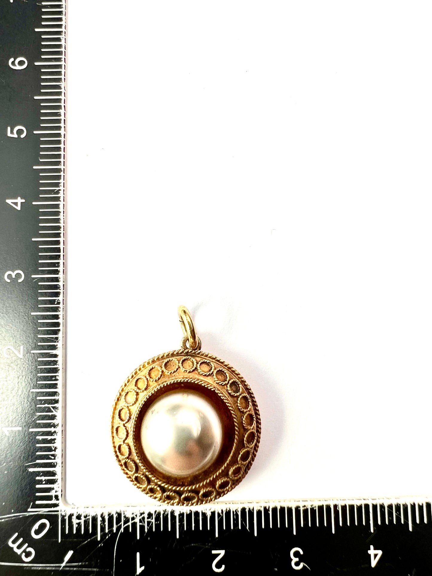 Victorian Gold Pearl Locket Pendant
