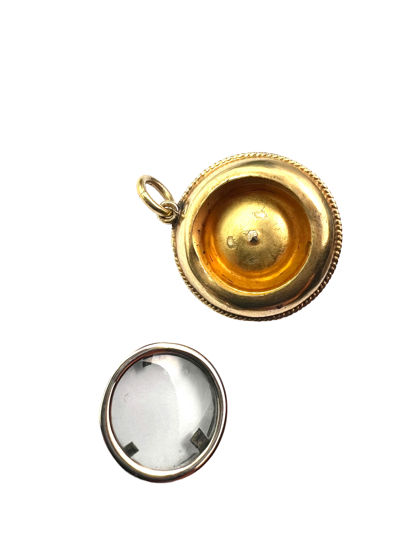 Victorian Gold Pearl Locket Pendant