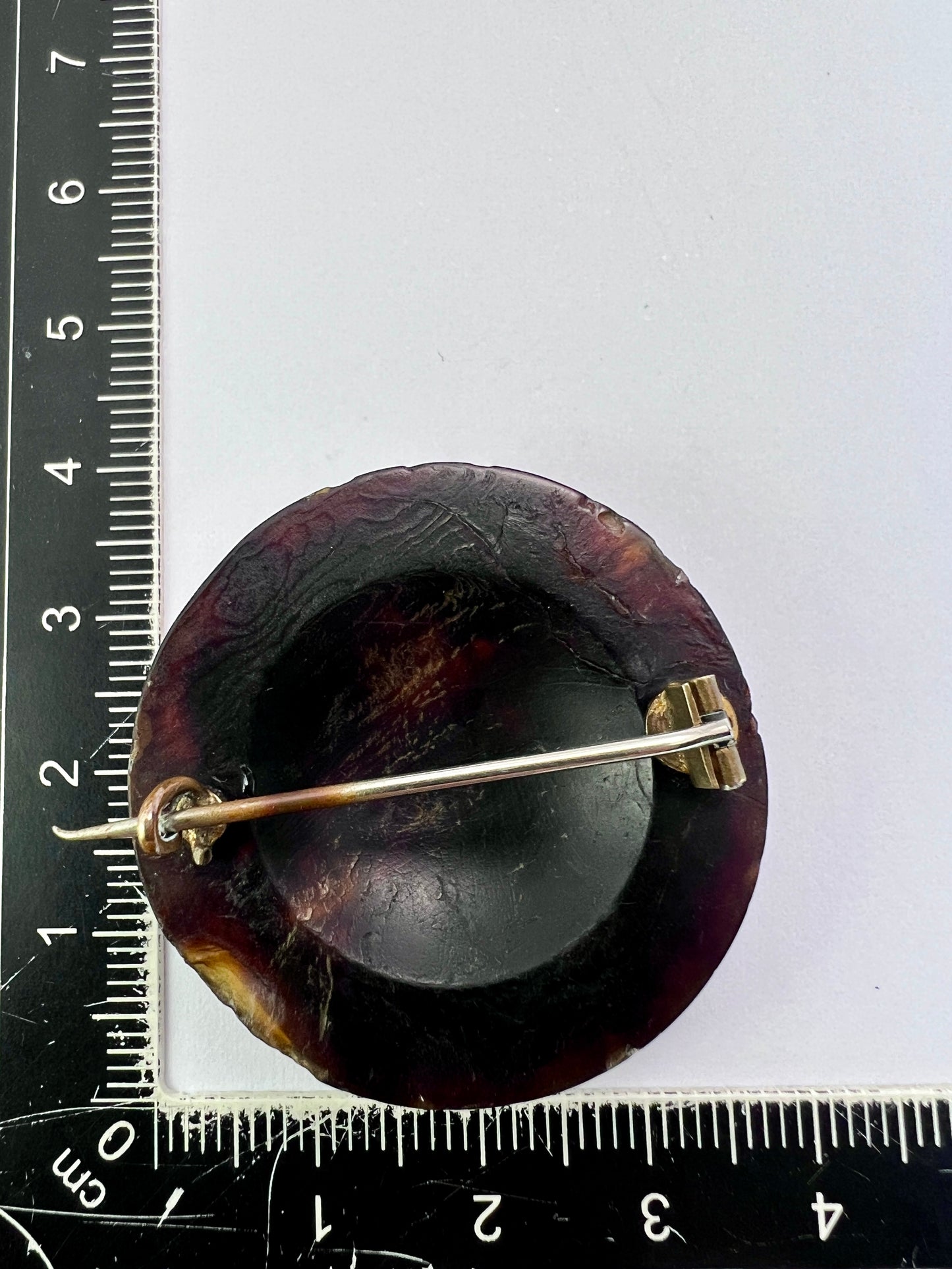 Victorian Gold and Silver Inlay Pique Brooch