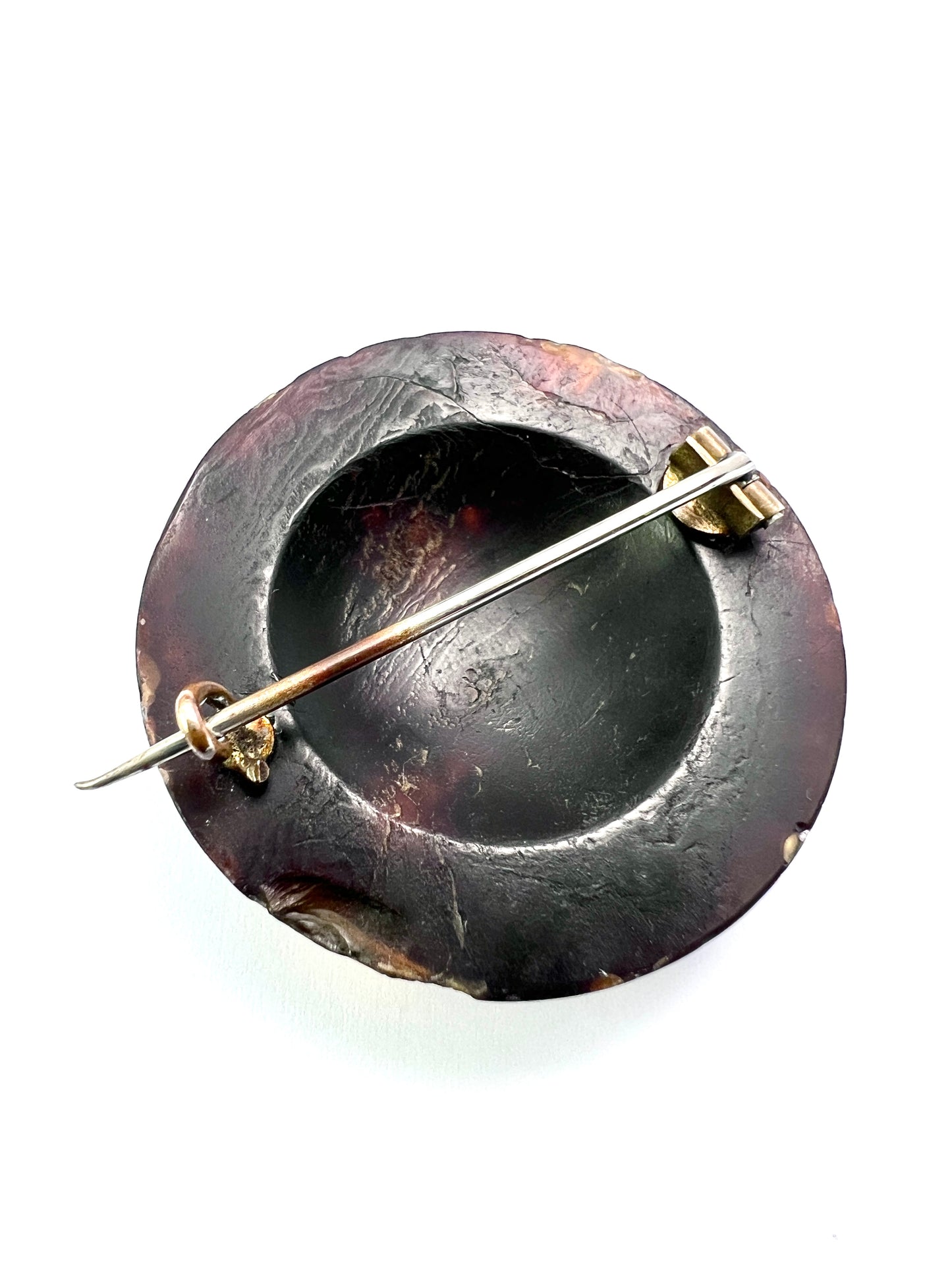 Victorian Gold and Silver Inlay Pique Brooch