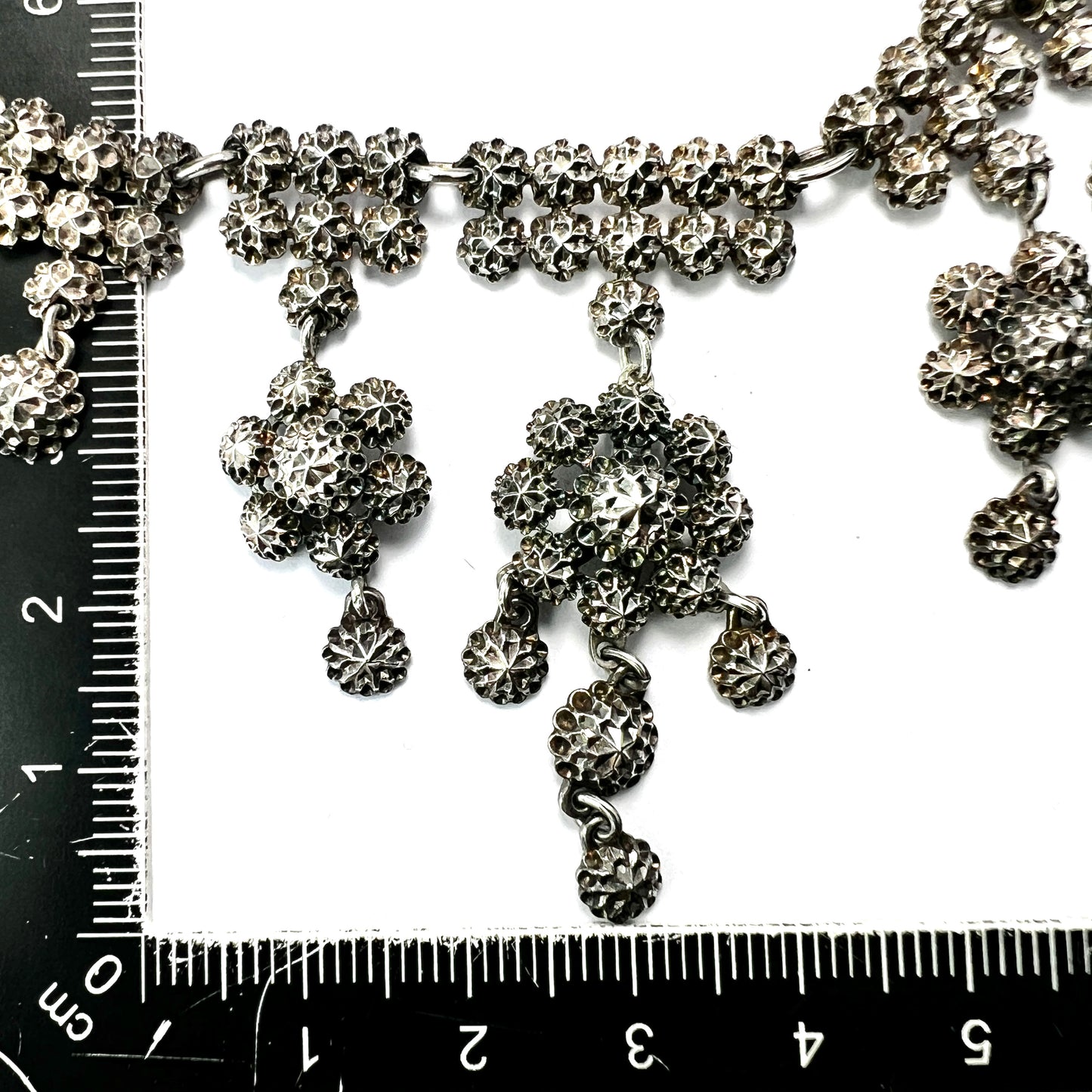 Antique Victorian Silver Drop Necklace