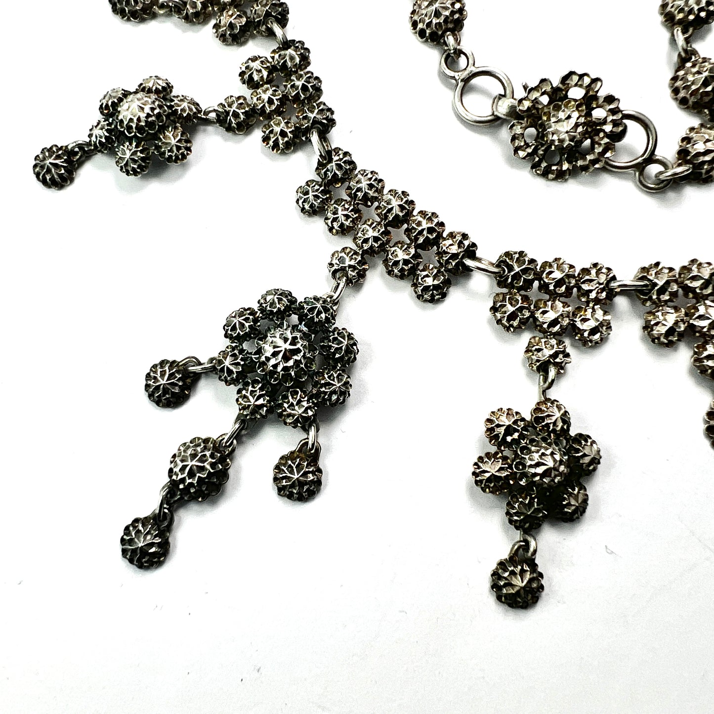 Antique Victorian Silver Drop Necklace