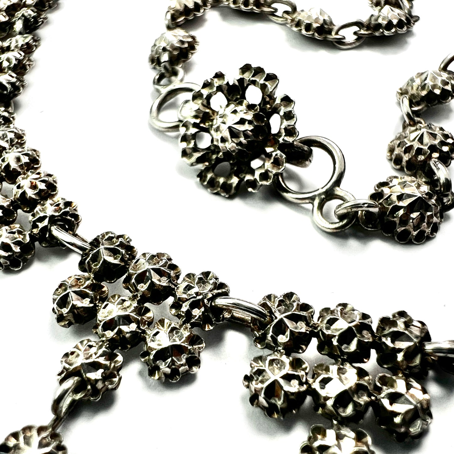 Antique Victorian Silver Drop Necklace