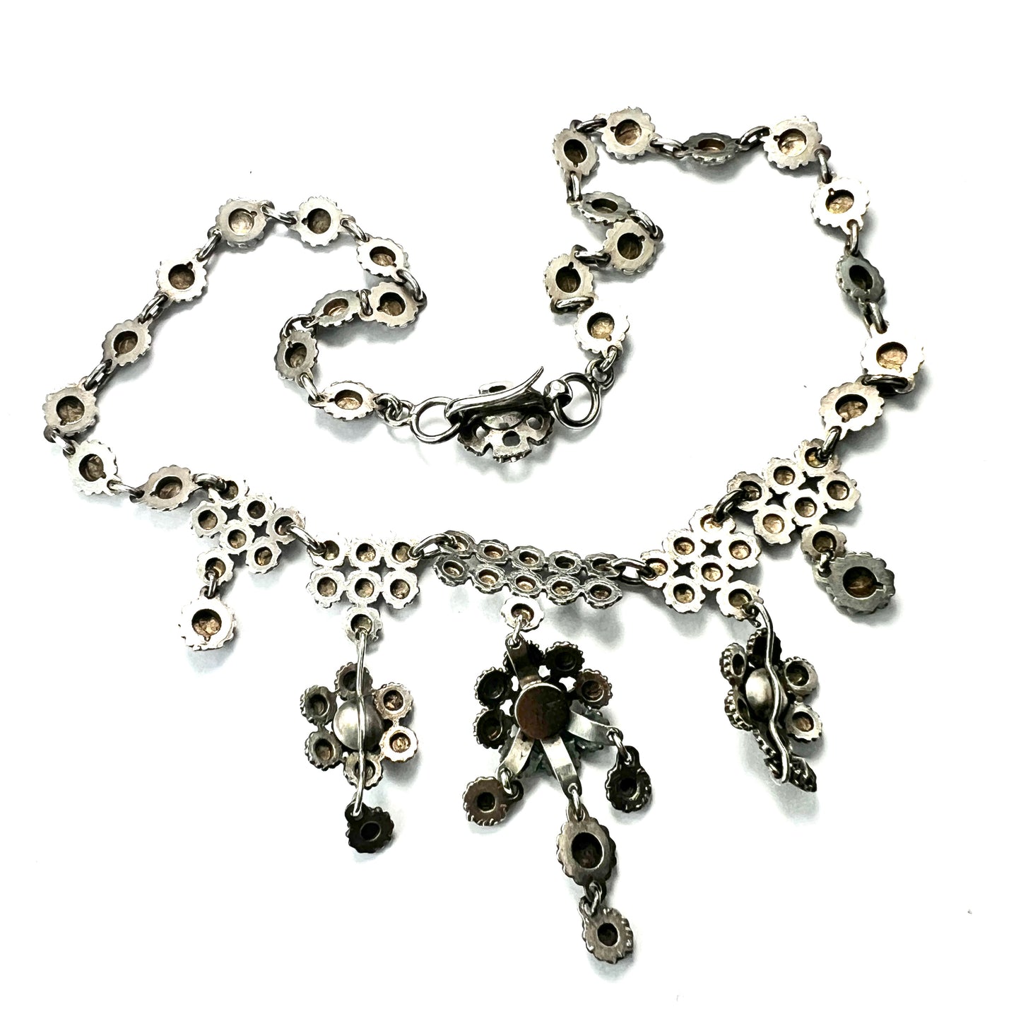 Antique Victorian Silver Drop Necklace