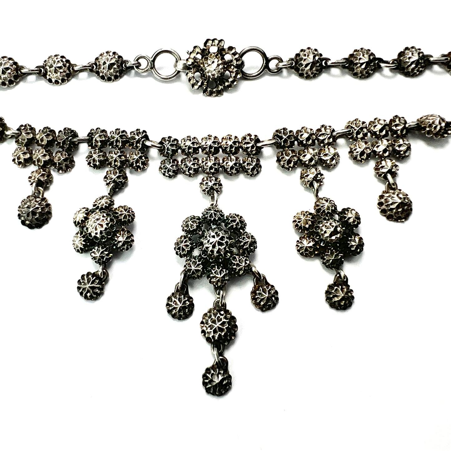 Antique Victorian Silver Drop Necklace