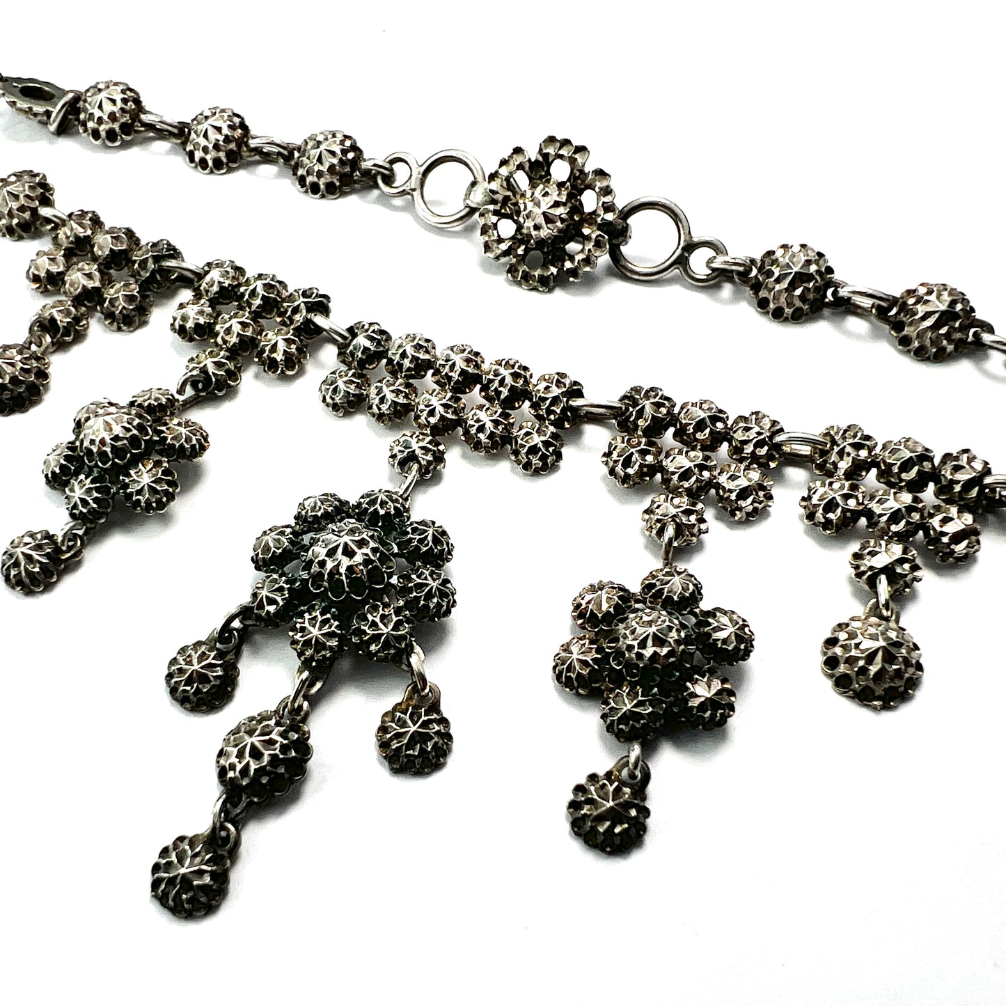 Antique Victorian Silver Drop Necklace