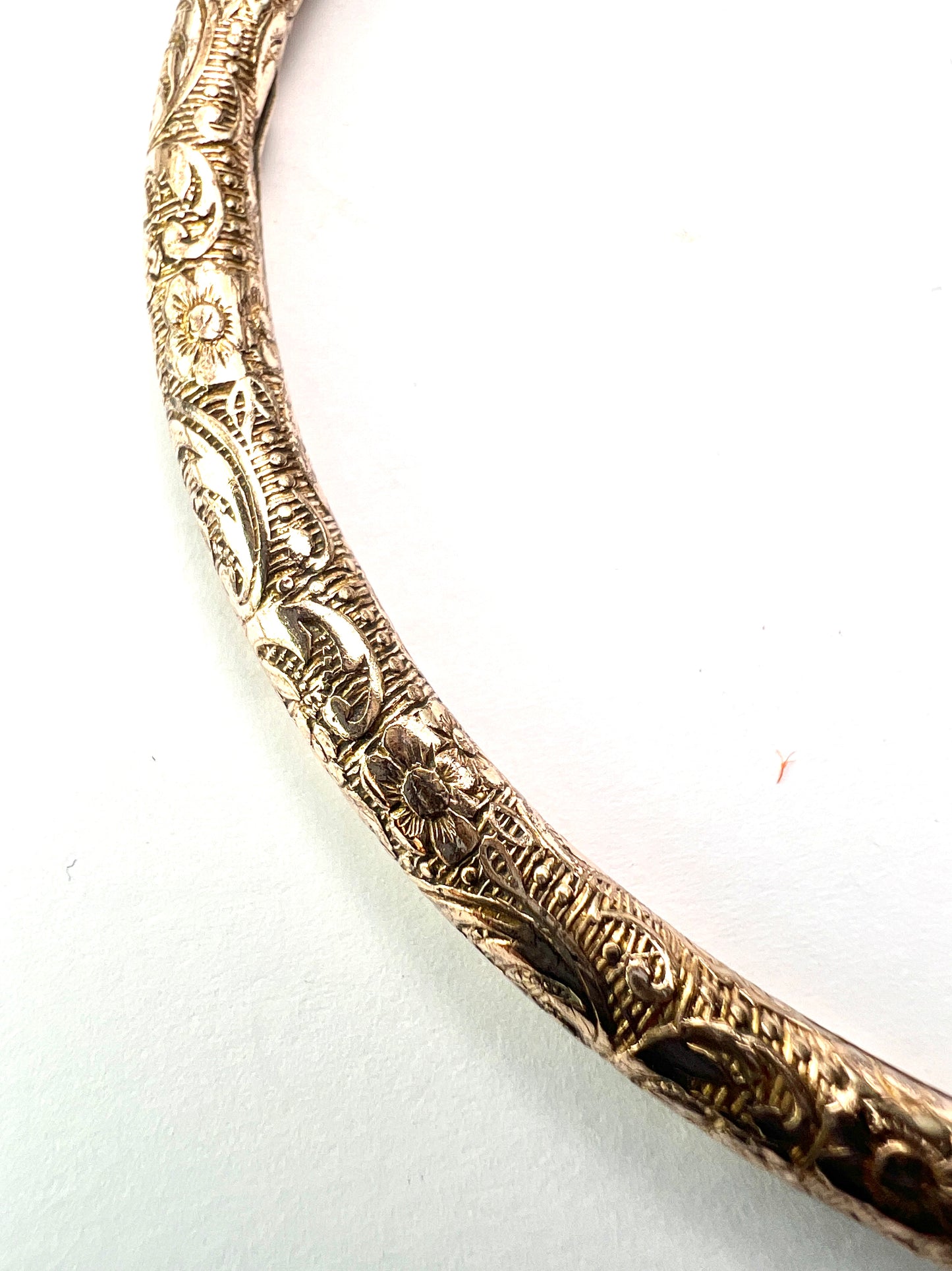 Victorian Engraved Rolled Gold Slave Bangle