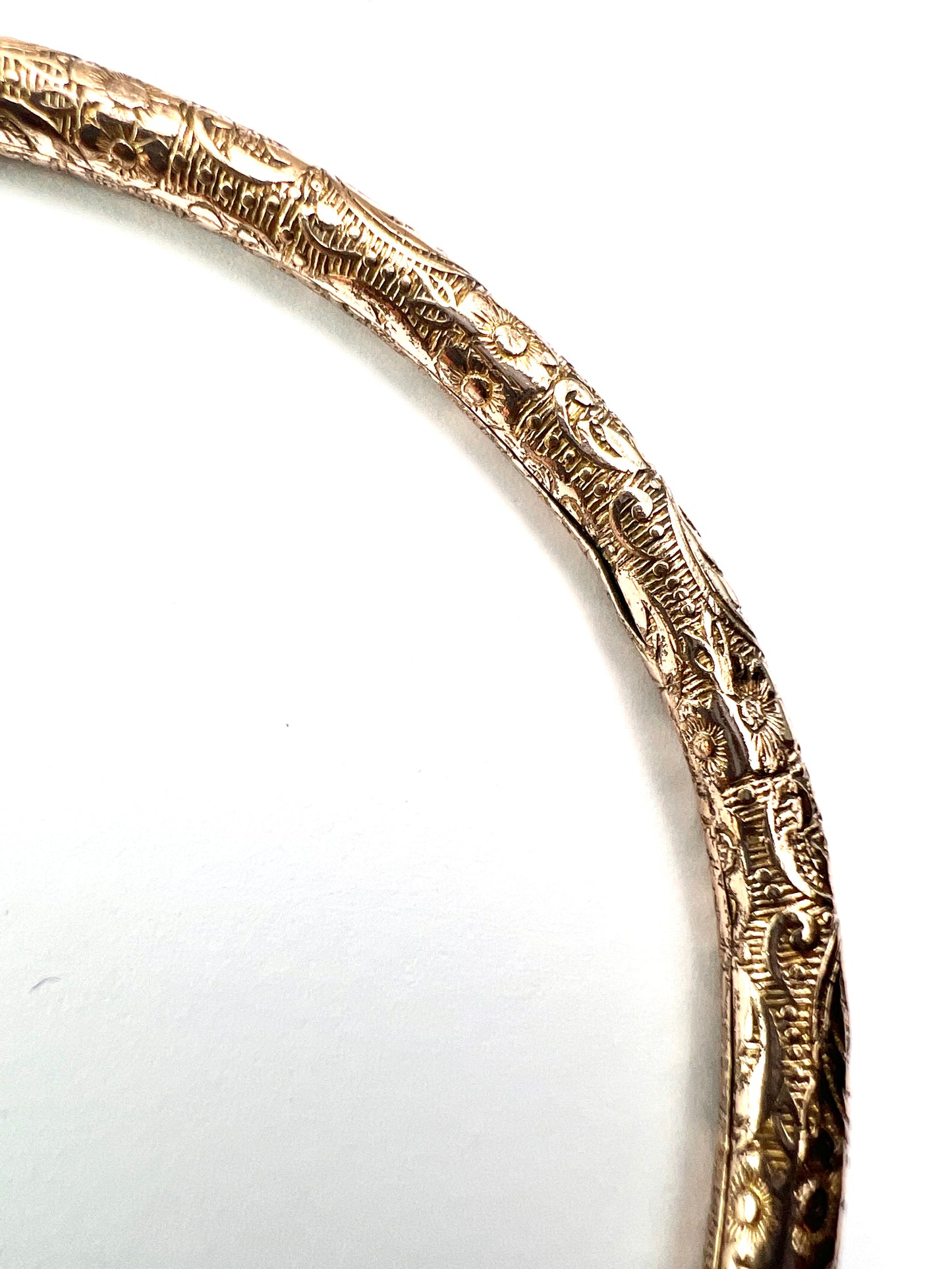 Victorian Engraved Rolled Gold Slave Bangle