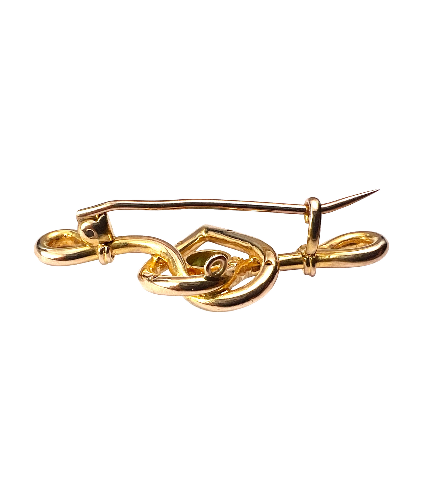 Antique 15CT Gold Turquoise Heart Brooch