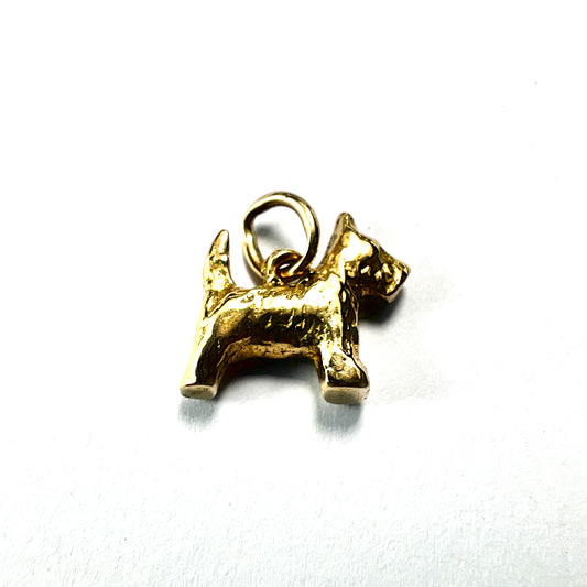Vintage 9CT Gold Dog Charm Pendant