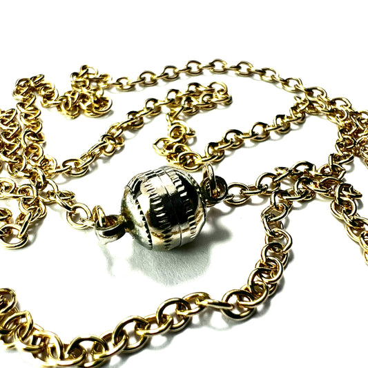 Long Vintage 9CT Gold Chain with Magnetic Clasp