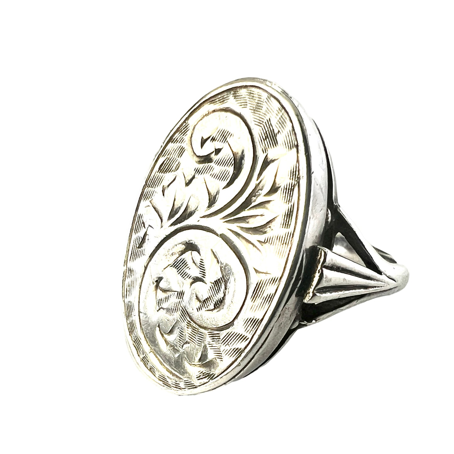 Vintage Sterling Silver Secret Locket Ring