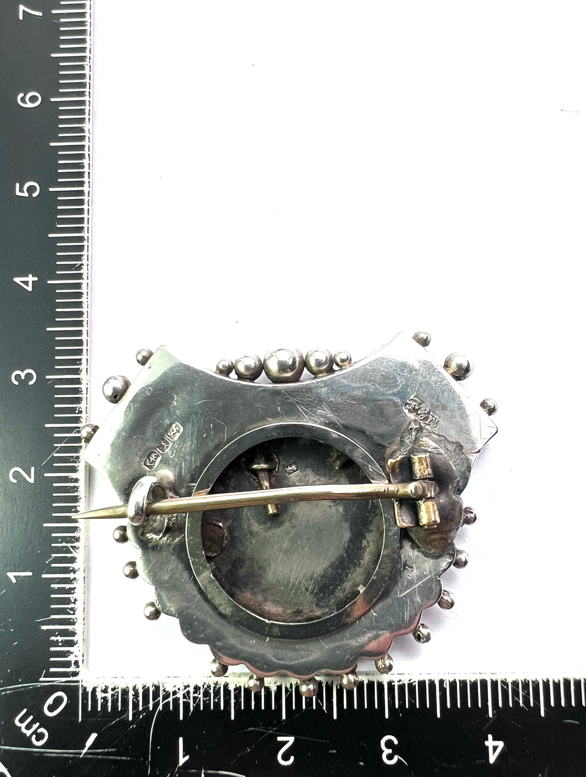 Victorian Silver and Gold Floral Locket-back Brooch