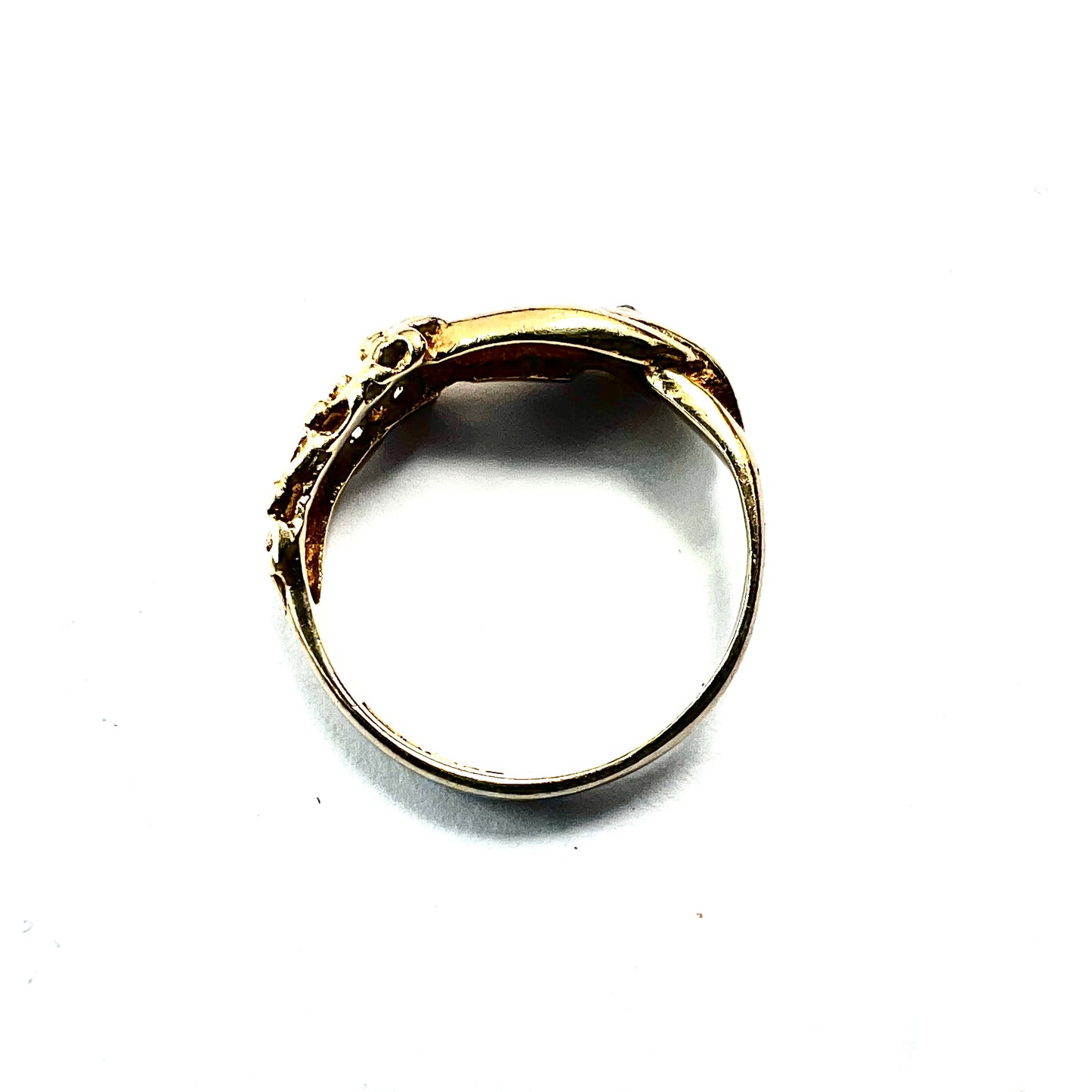 Vintage Georgian Style 9CT Gold Diamond Hand Ring