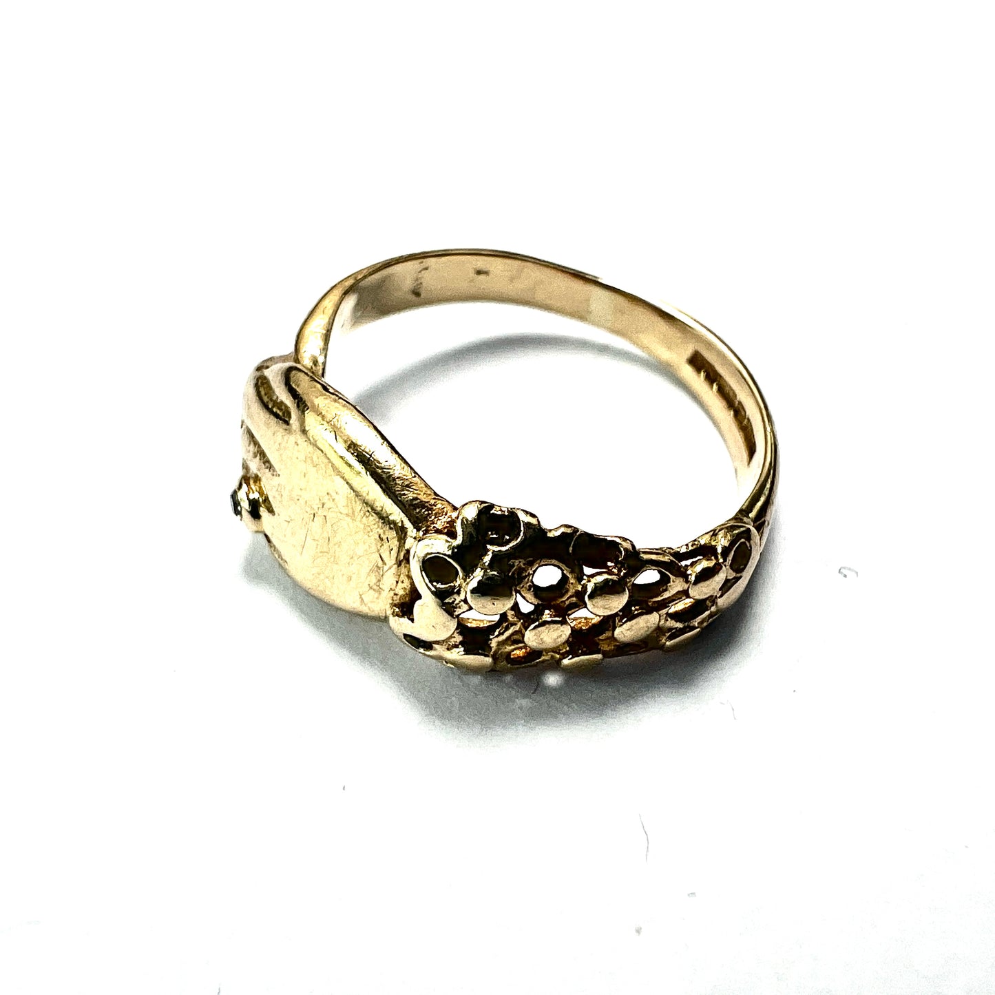 Vintage Georgian Style 9CT Gold Diamond Hand Ring