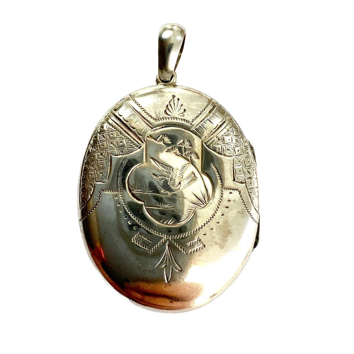 Victorian Sterling Silver Bird Locket