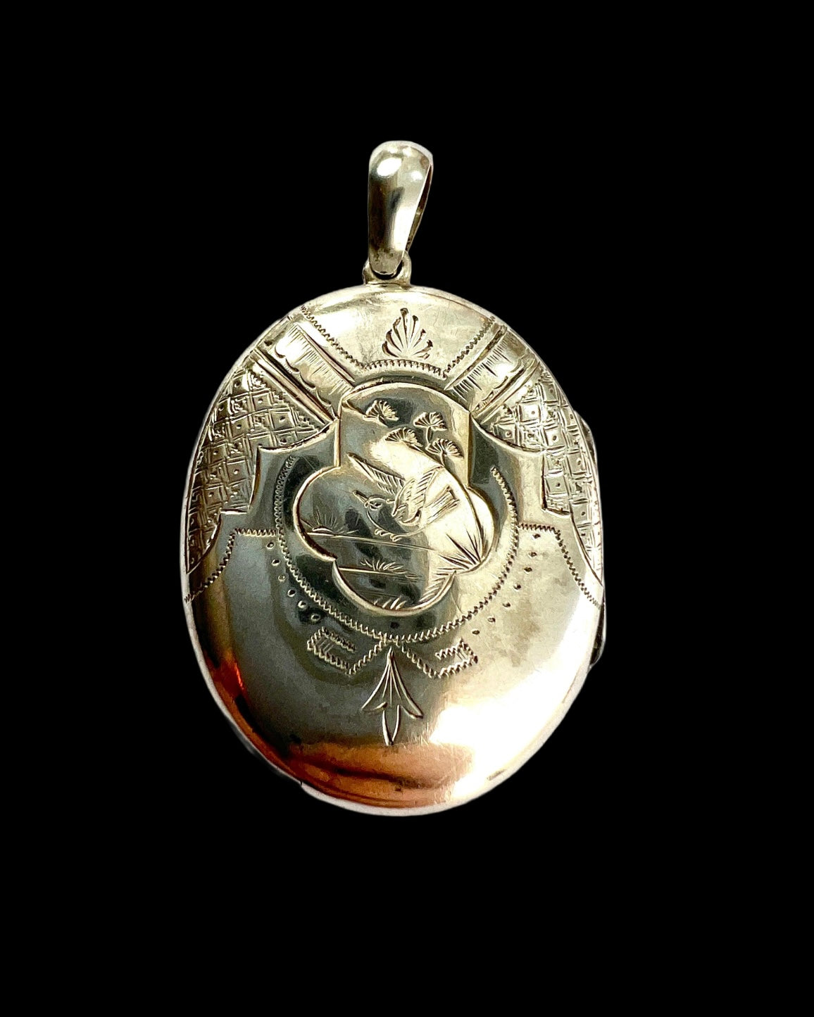 Victorian Sterling Silver Bird Locket