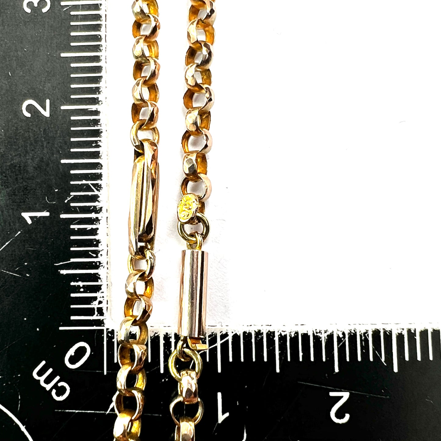 Edwardian 9CT Gold Fancy Link Chain Necklace