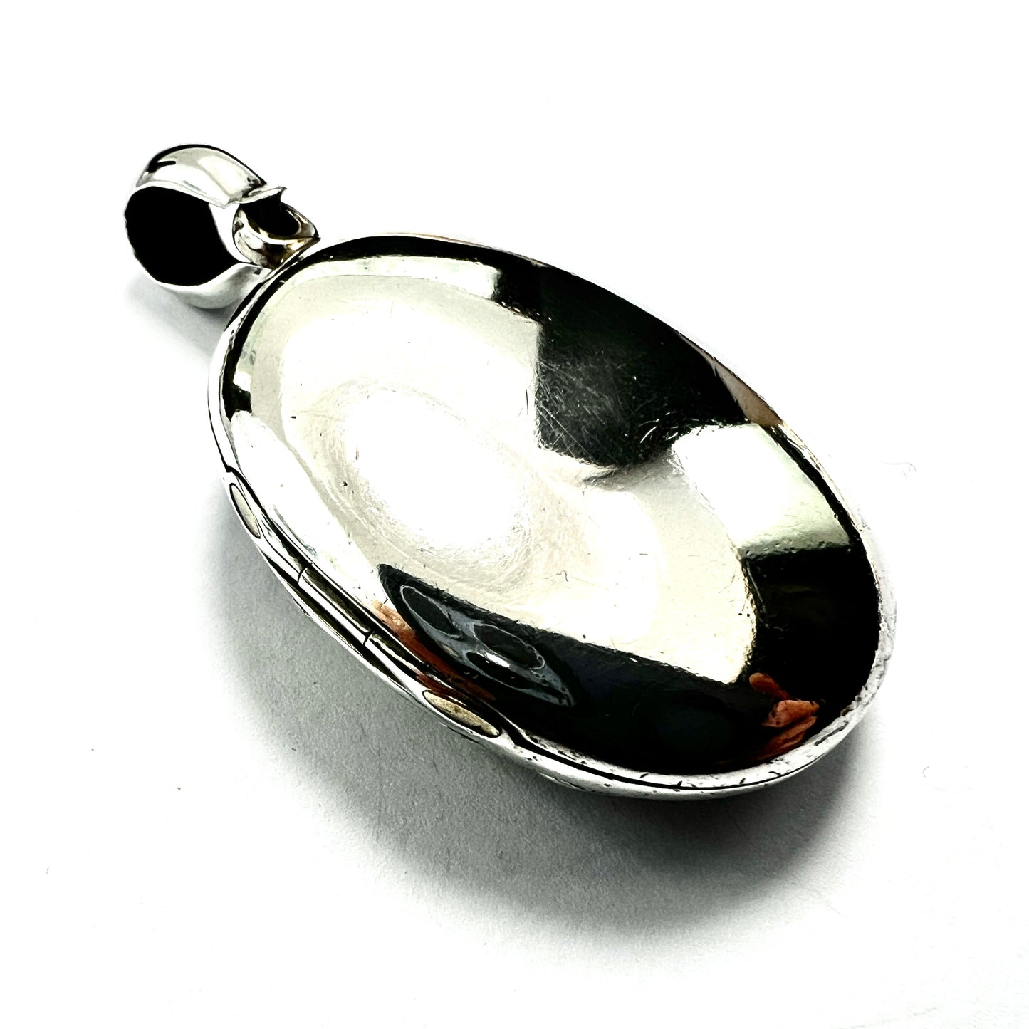 Large Victorian Silver Nature Locket Pendant