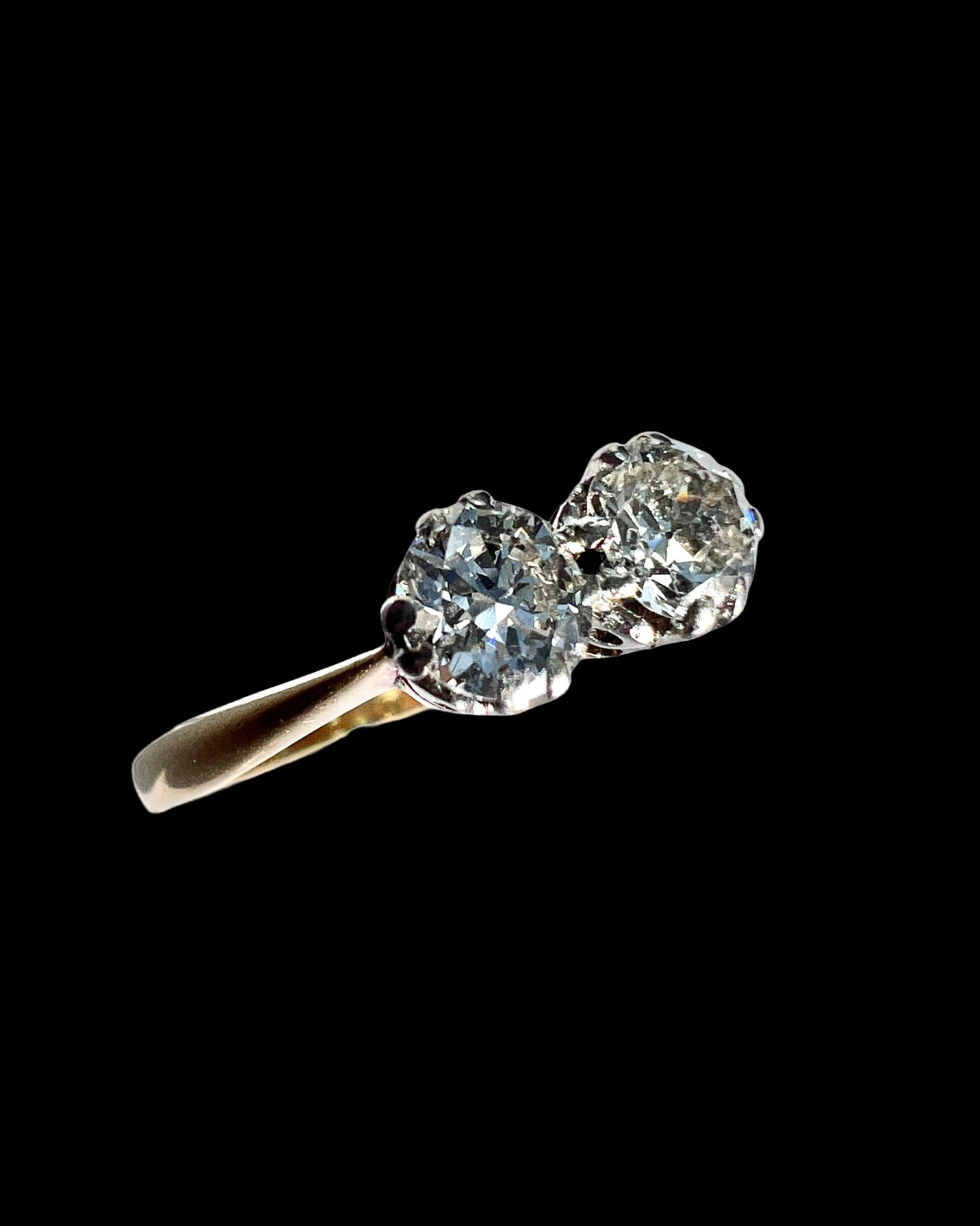 Vintage Toi Et Moi 18CT Gold and Platinum Diamond Ring