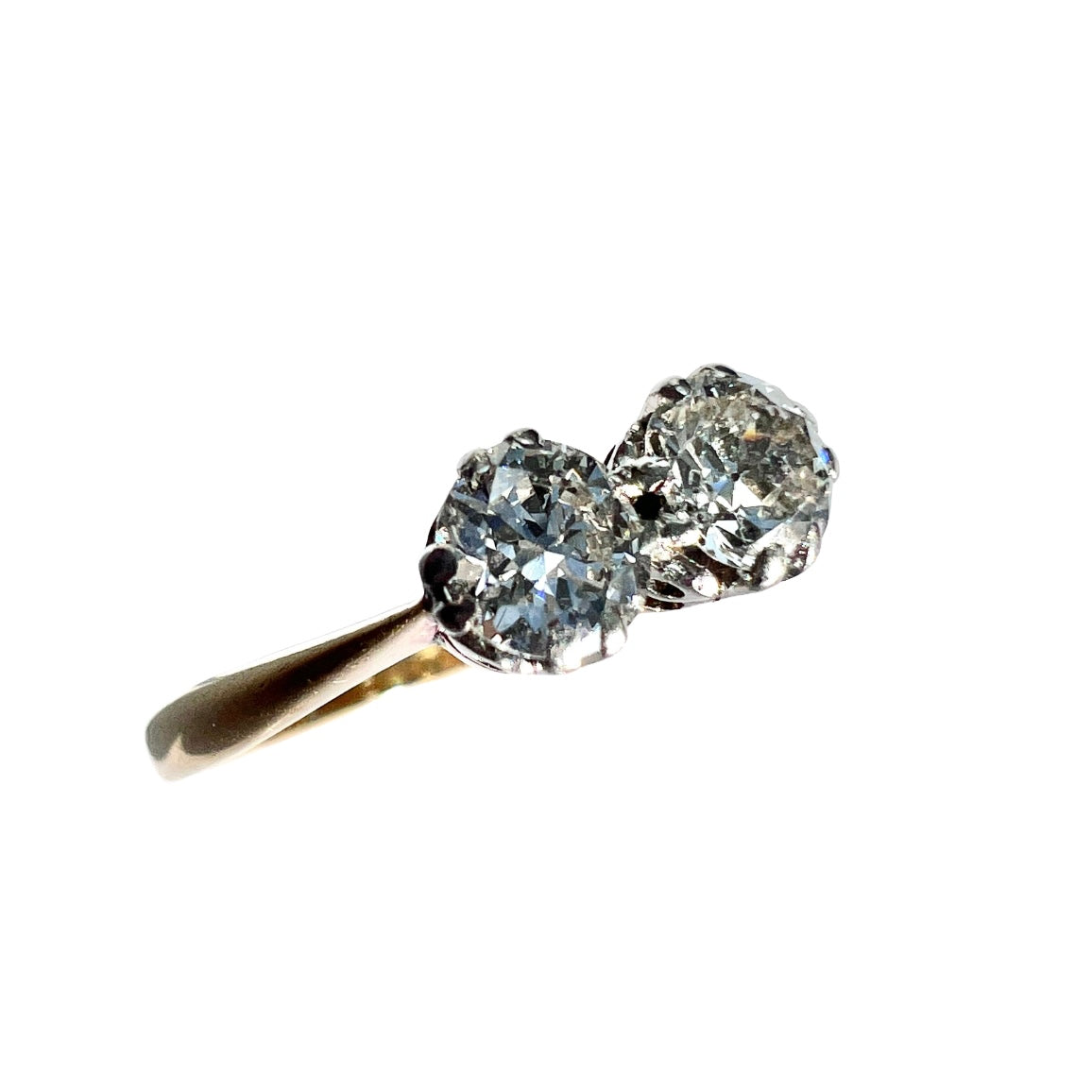 Vintage Toi Et Moi 18CT Gold and Platinum Diamond Ring