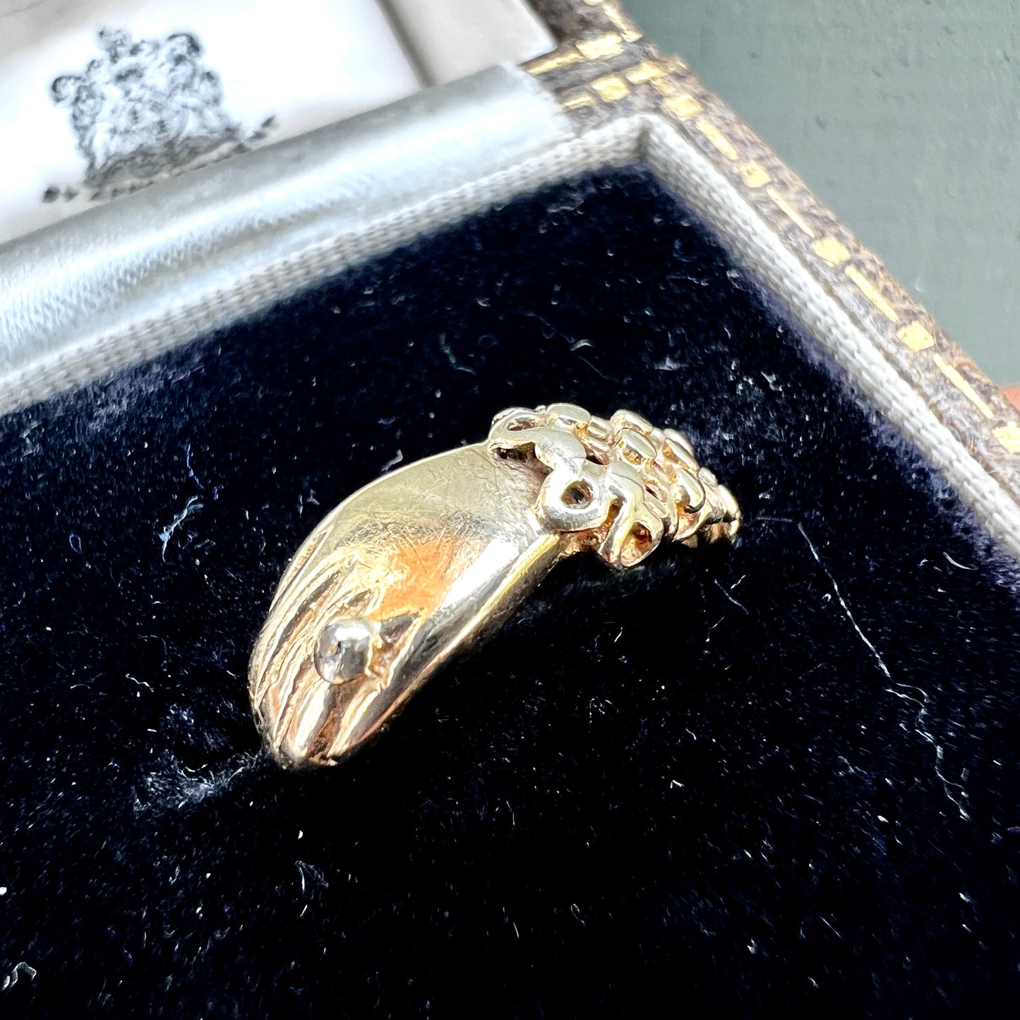 Vintage Georgian Style 9CT Gold Diamond Hand Ring