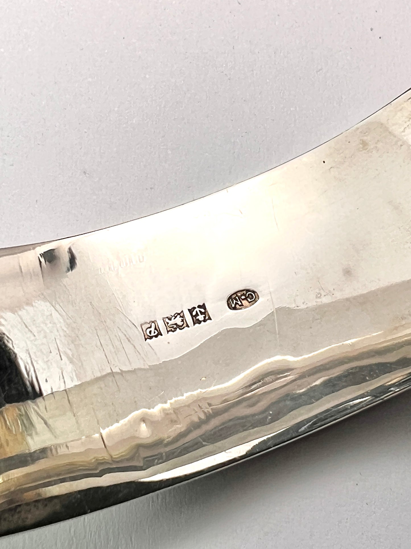 1964 Vintage Sterling Silver Engraved Hinged Bangle
