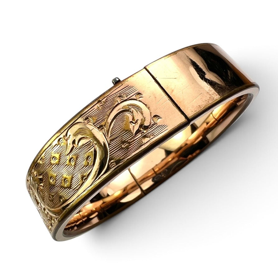 Victorian Style Rose Gold Filled Bangle