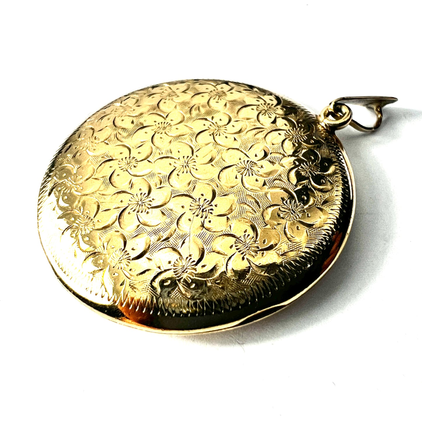 Large Victorian Style Solid 9CT Gold Locket Pendant