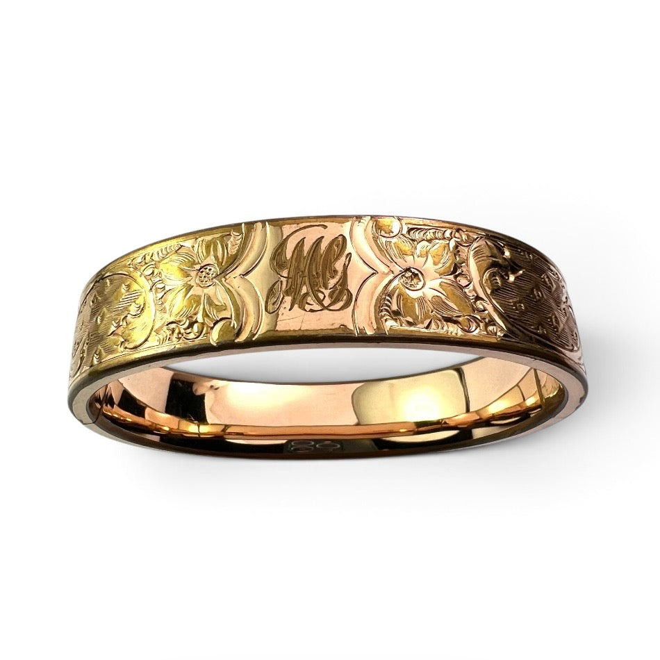 Victorian Style Rose Gold Filled Bangle