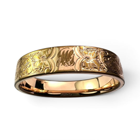 Victorian Style Rose Gold Filled Bangle