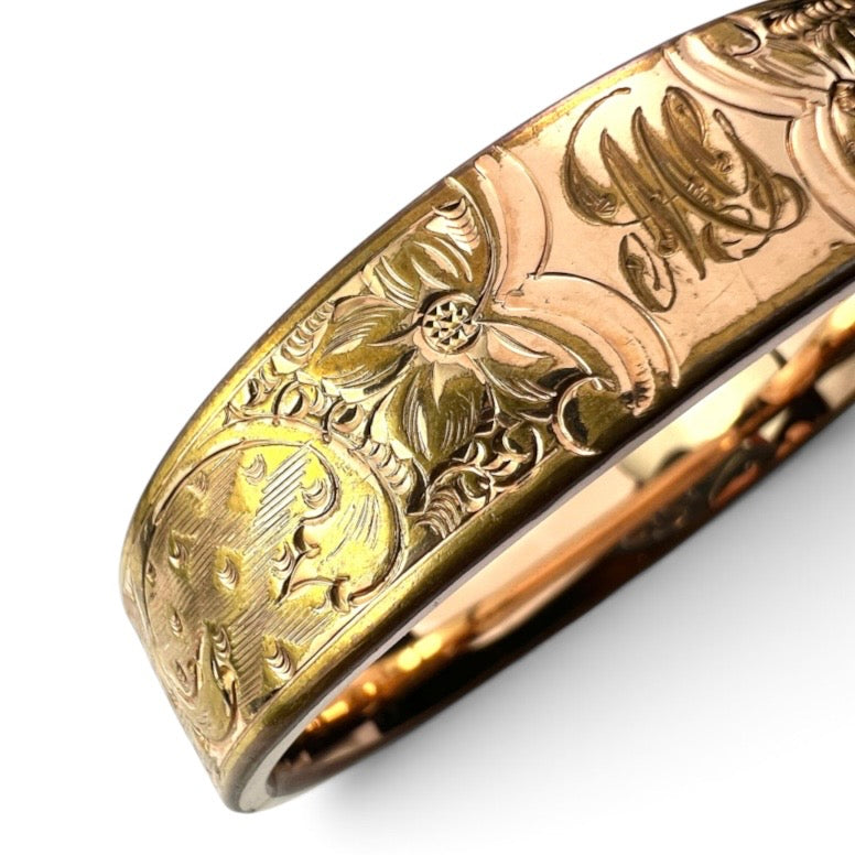 Victorian Style Rose Gold Filled Bangle