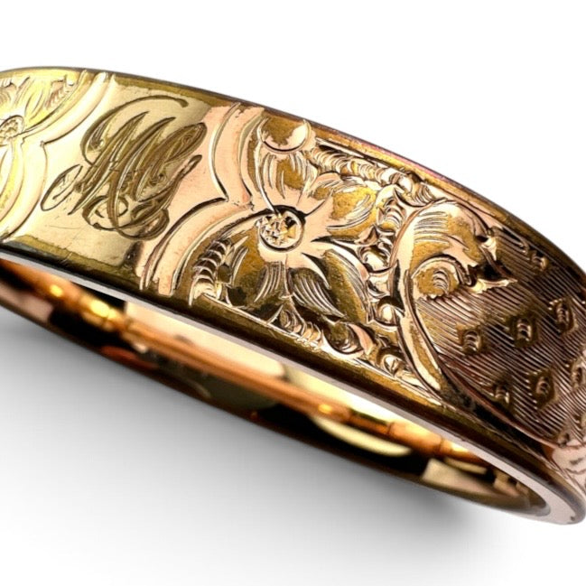 Victorian Style Rose Gold Filled Bangle