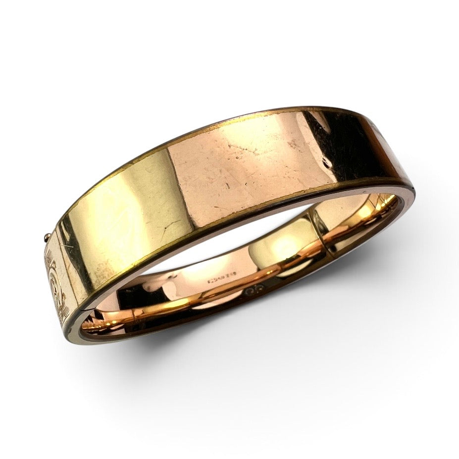 Victorian Style Rose Gold Filled Bangle