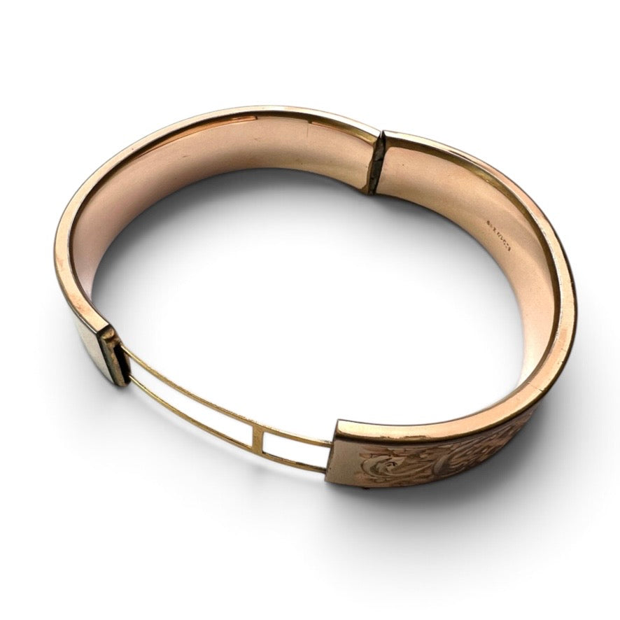 Victorian Style Rose Gold Filled Bangle
