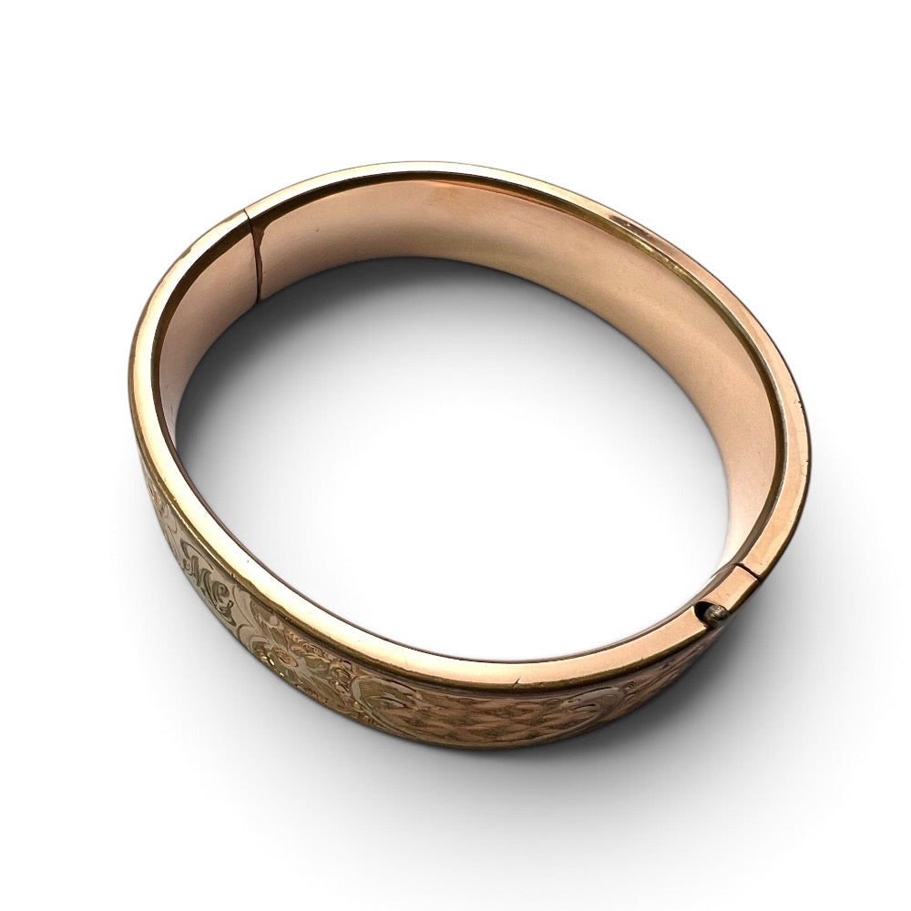 Victorian Style Rose Gold Filled Bangle