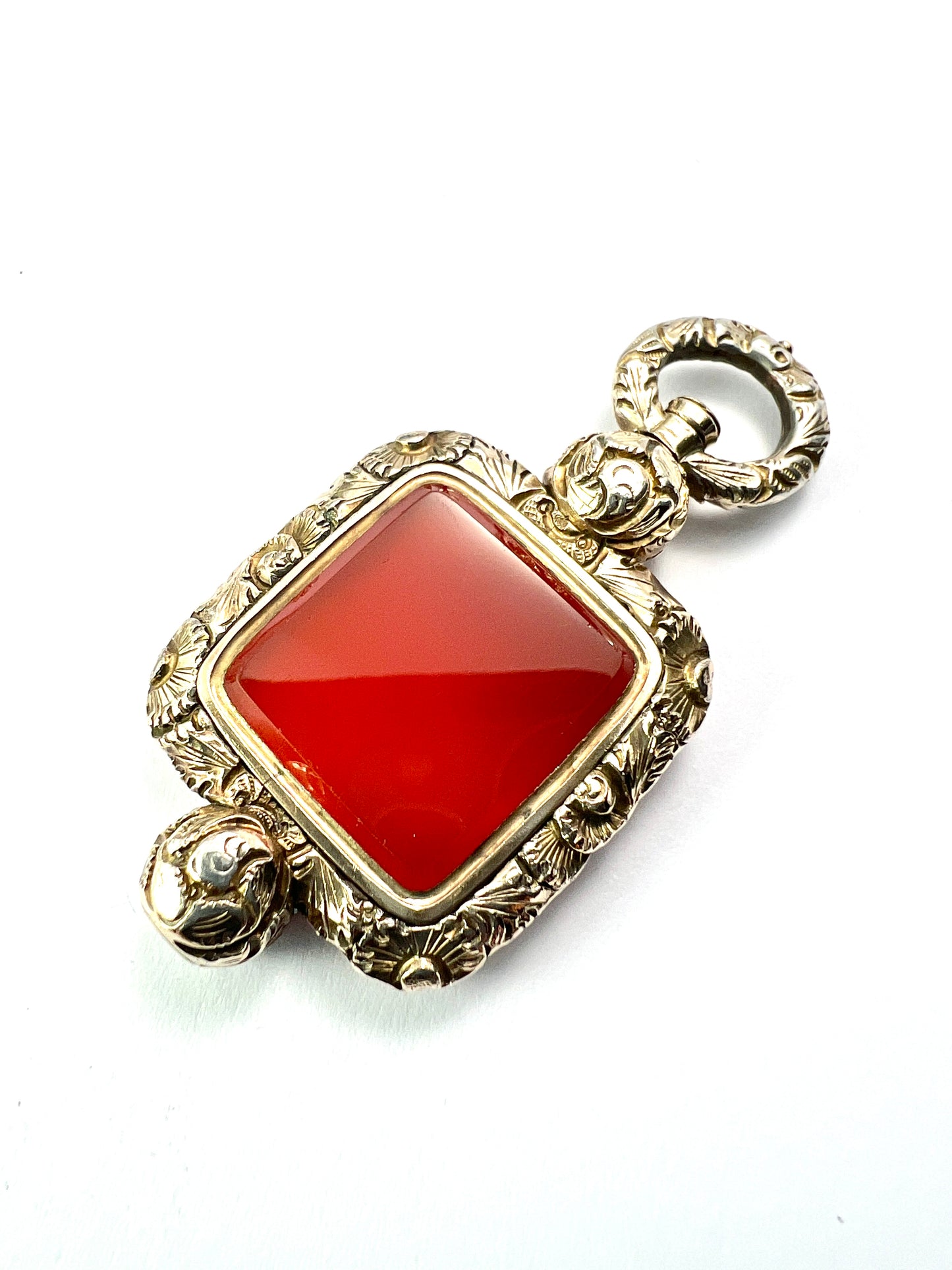 Georgian Gold Carnelian Fob Pendant