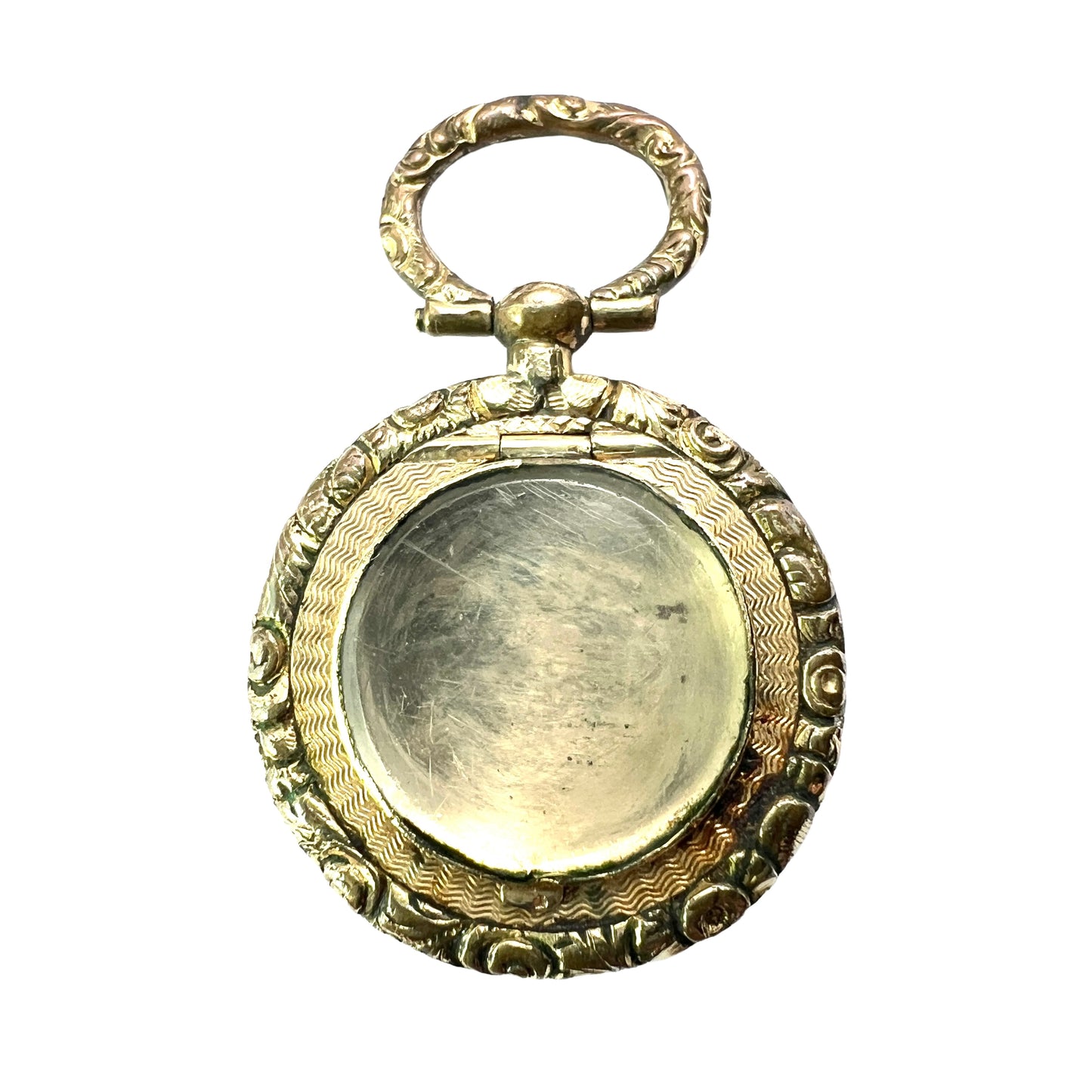 Small Georgian/Victorian Gold Mourning Locket Watch Fob Pendant