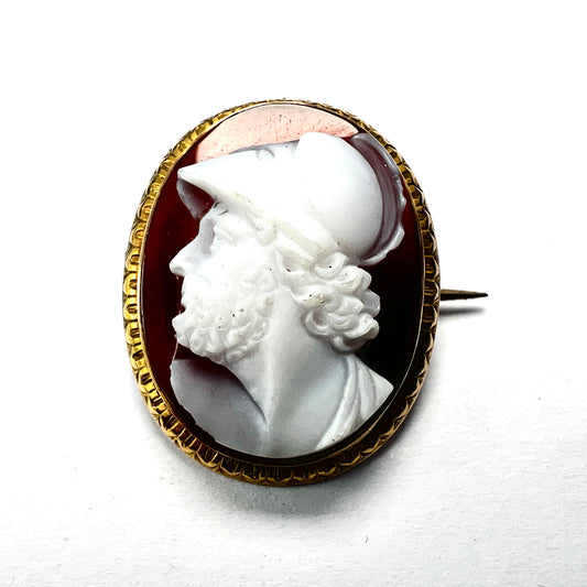 Victorian 9CT Gold Ajax Warrior Cameo