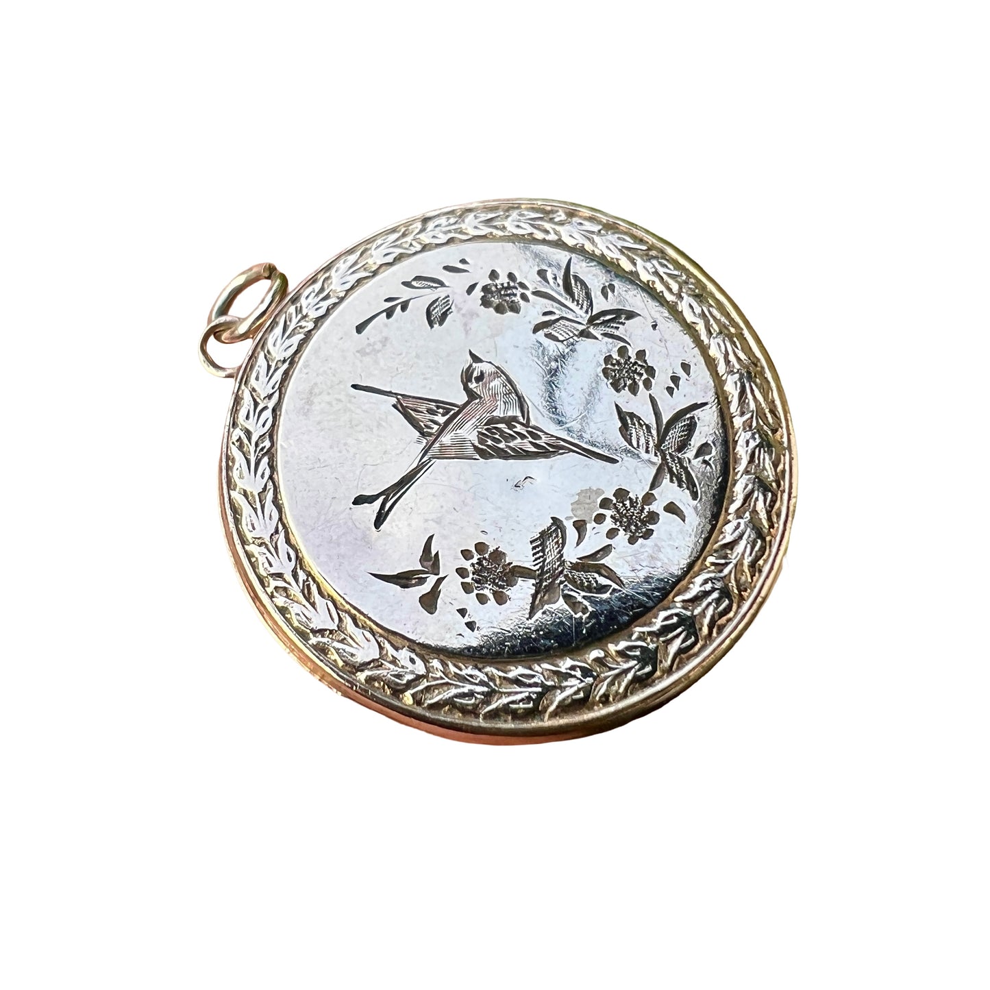 Victorian Rolled Gold Swallow Locket Pendant